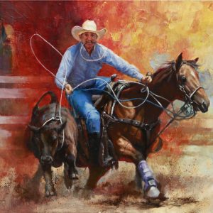 Roping Calf At Rodeo