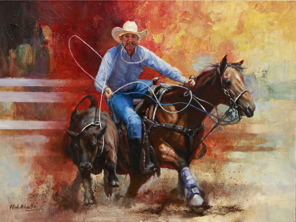 Roping Calf At Rodeo
